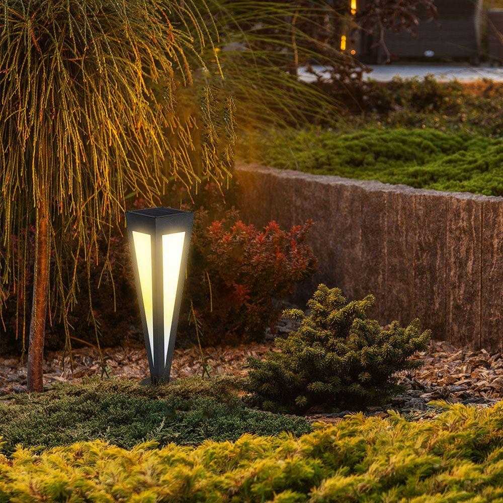 V-tac 2W LED įkraunamas lauko šviestuvas su saulės baterija, juodas, 3000K, IP65