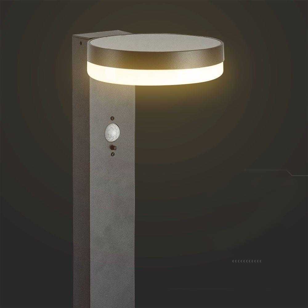V-tac 5,5W LED įkraunamas lauko šviestuvas su saulės baterija ir judesio davikliu, juodas, 3000K, IP54