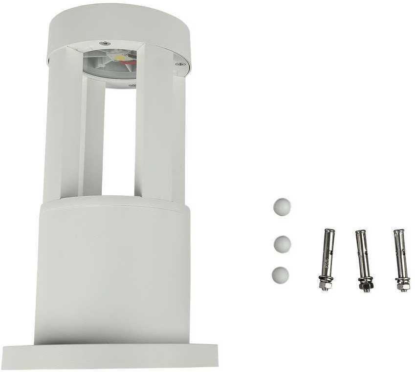 V-tac 10W LED pastatomas lauko šviestuvas, baltas, 4000K, IP65