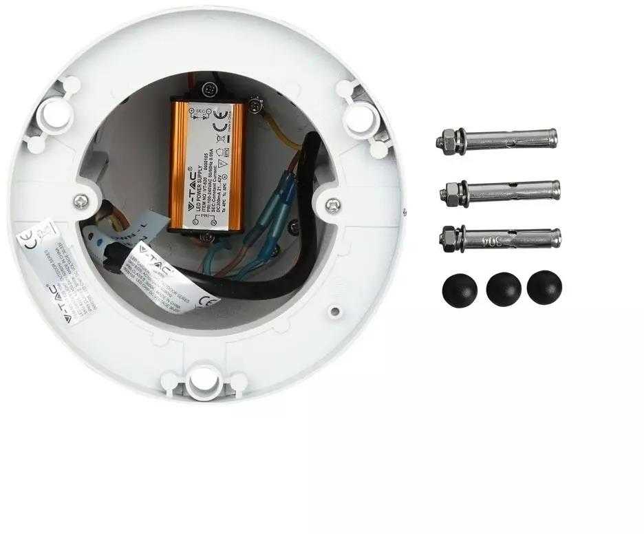 V-tac 10W LED pastatomas lauko šviestuvas, baltas, 3000K, IP65
