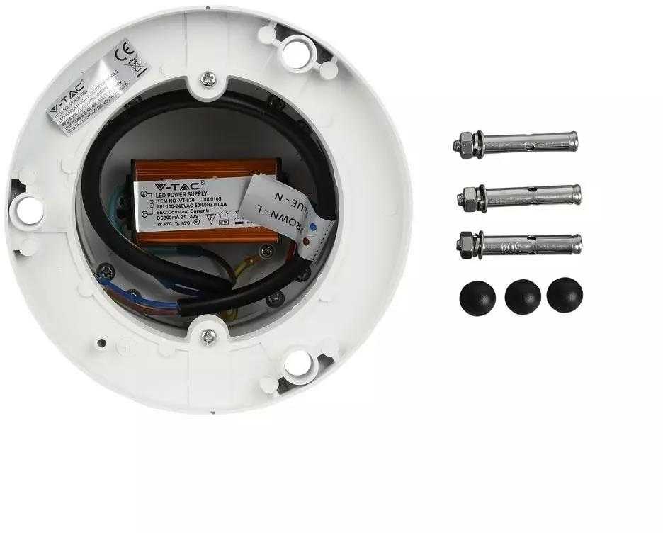 V-tac 10W LED pastatomas lauko šviestuvas, baltas, 4000K, IP65
