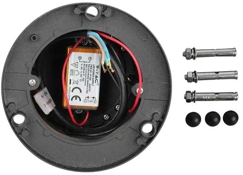 V-tac 10W LED pastatomas lauko šviestuvas, juodas, 3000K, IP65