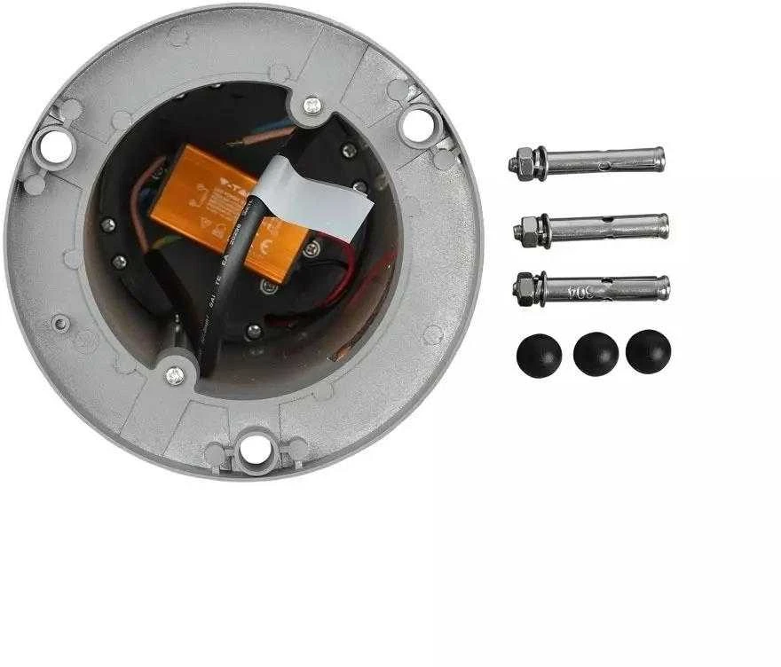 V-tac 10W LED pastatomas lauko šviestuvas, pilkas, 3000K, IP65