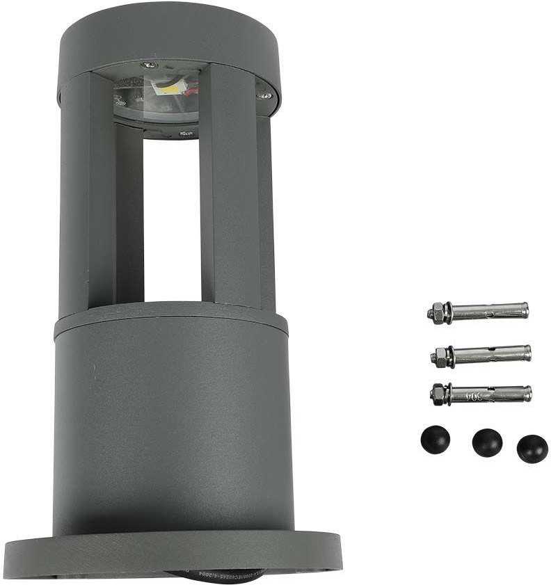 V-tac 10W LED pastatomas lauko šviestuvas, pilkas, 3000K, IP65