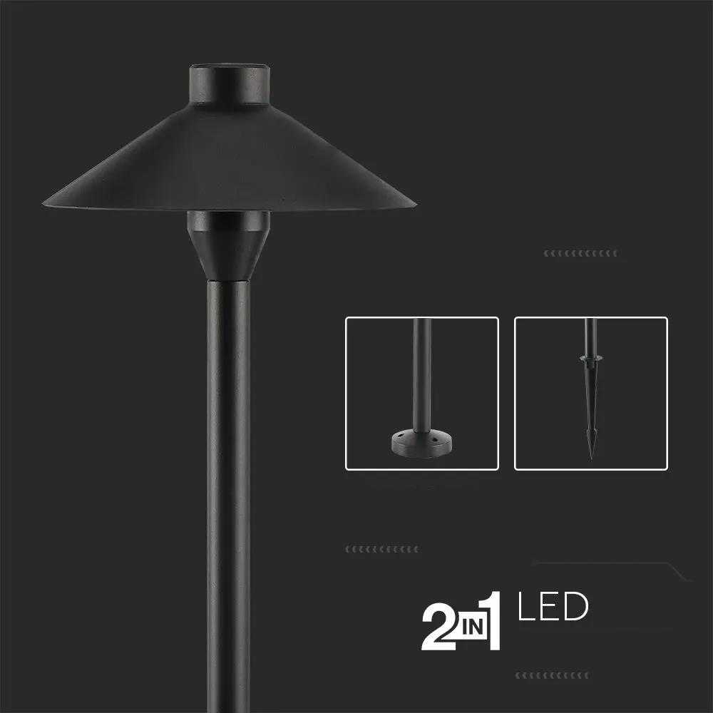 V-tac 7W LED įsmeigiamas/pastatomas lauko šviestuvas, juodas, 4000K
