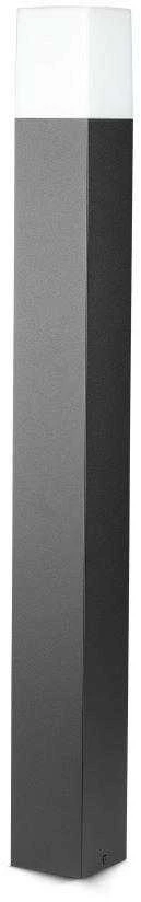 Lauko šviestuvas V-TAC, aliuminis, juodas, IP54, GU10, 80x80x800mm