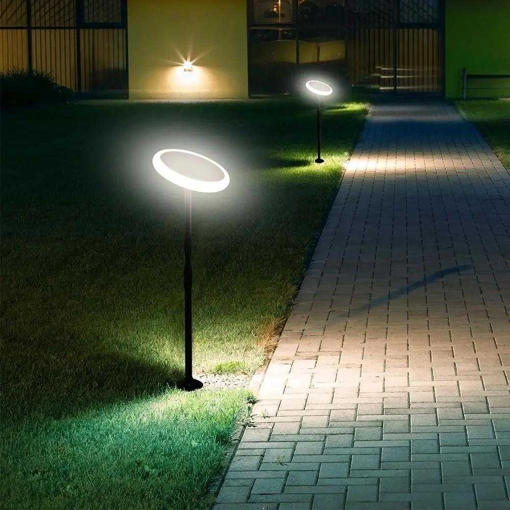 V-tac 3W LED įsmeigiamas lauko šviestuvas, juodas, 3000K, su saulės baterija, 2vnt. pakuotėje