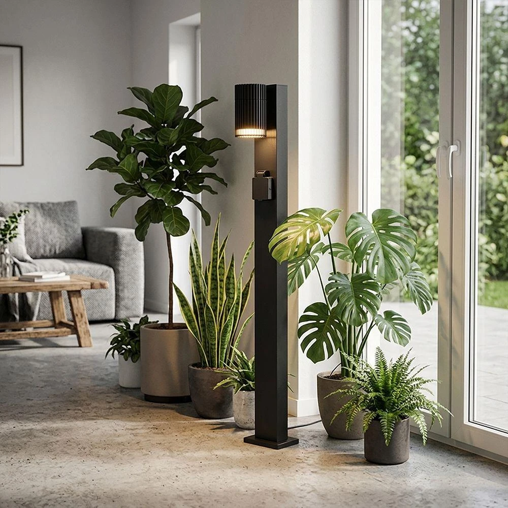V-TAC sodo stulpas 80cm GU10 juodas 230V