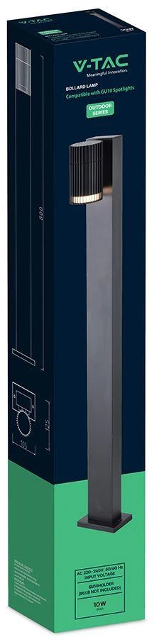 V-TAC sodo stulpas 80 cm GU10 juodas