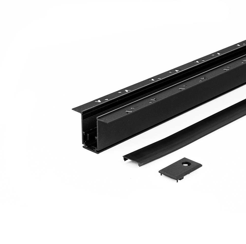 V-tac Magnetinių sistemų užglaistomas bėgelis, juodas, 2m