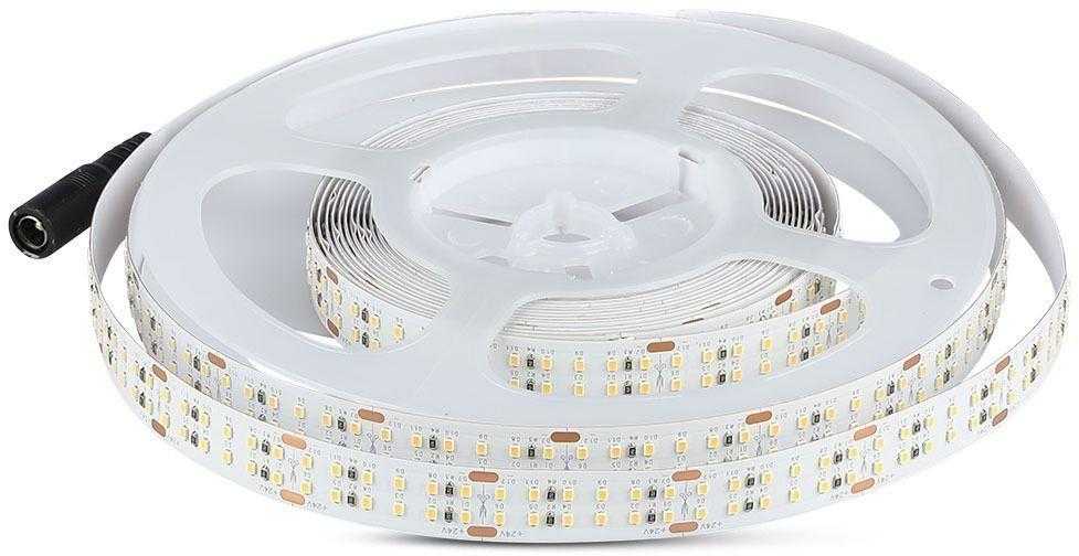 V-tac 30W/m LED juosta, 24V, 360 LED/m, IP20, 4000K, 5 metrų ritė