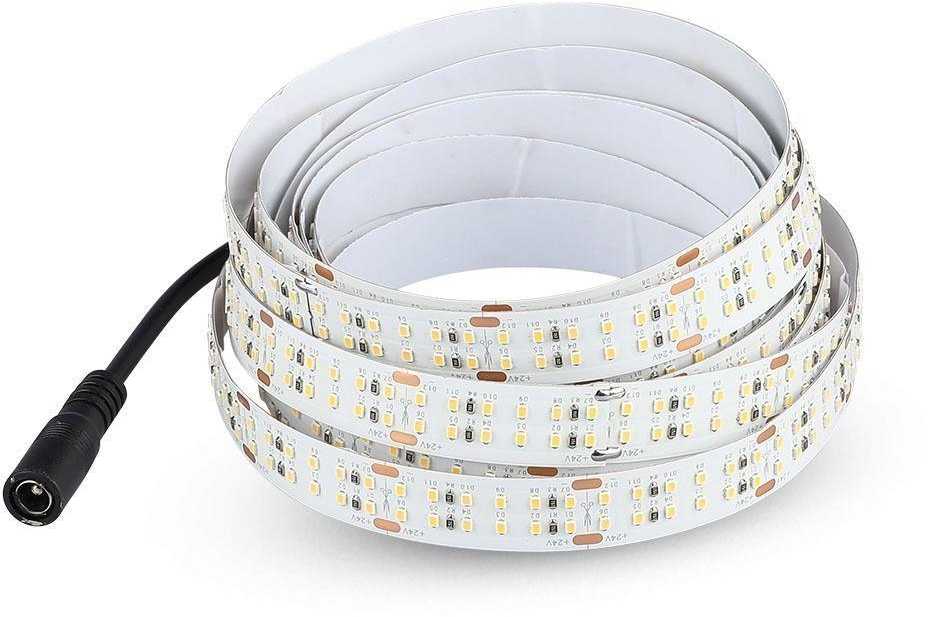 V-tac 30W/m LED juosta, 24V, 360 LED/m, IP20, 4000K, 5 metrų ritė
