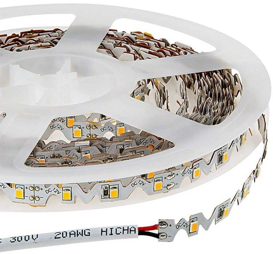 V-tac 5W/m LED juosta, 60LED/m, S formos, 3000K, 5 metrų ritė
