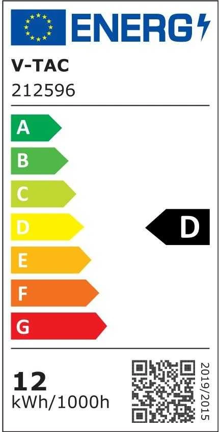 12W/m LED juosta V-TAC, 3000K, 168LED/m, 24V, 5 metrų ritė