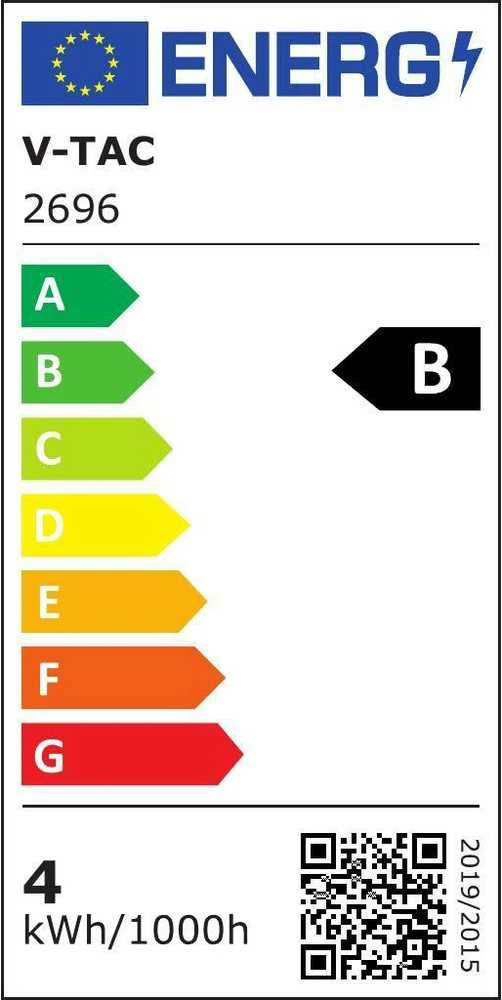 4W/m LED juosta V-TAC, 90 LED/m, 24V, 3000K, IP20, 5 metrų ritė