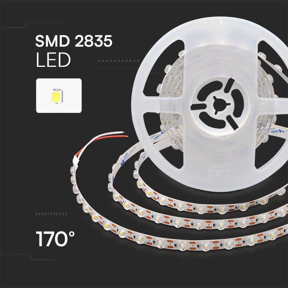 V-tac 16,5W/m LED juosta, 48LED/m, 24V, 3000K, 5m ritė