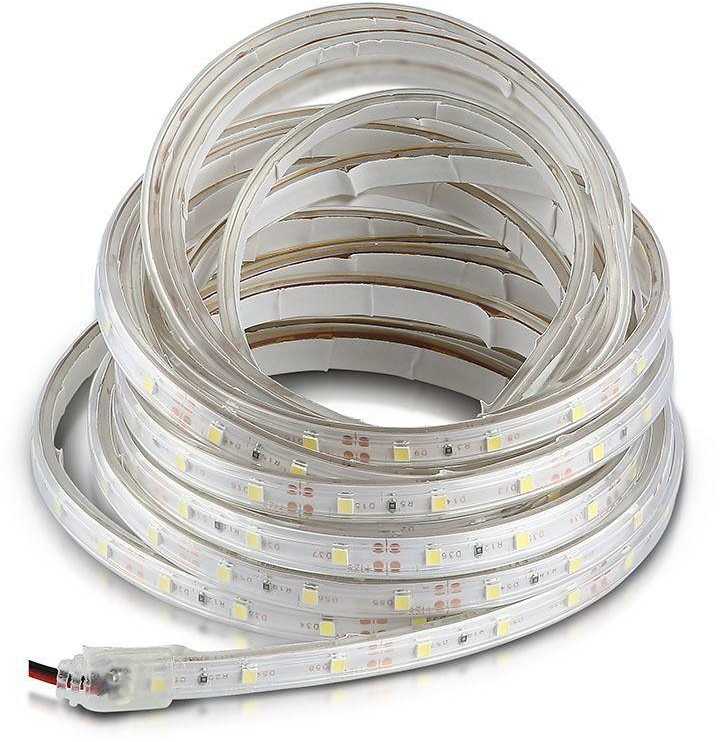 V-tac 5W/m LED juosta, 60LED/m, 12V, raudona sp., IP65, 5 metrų ritė