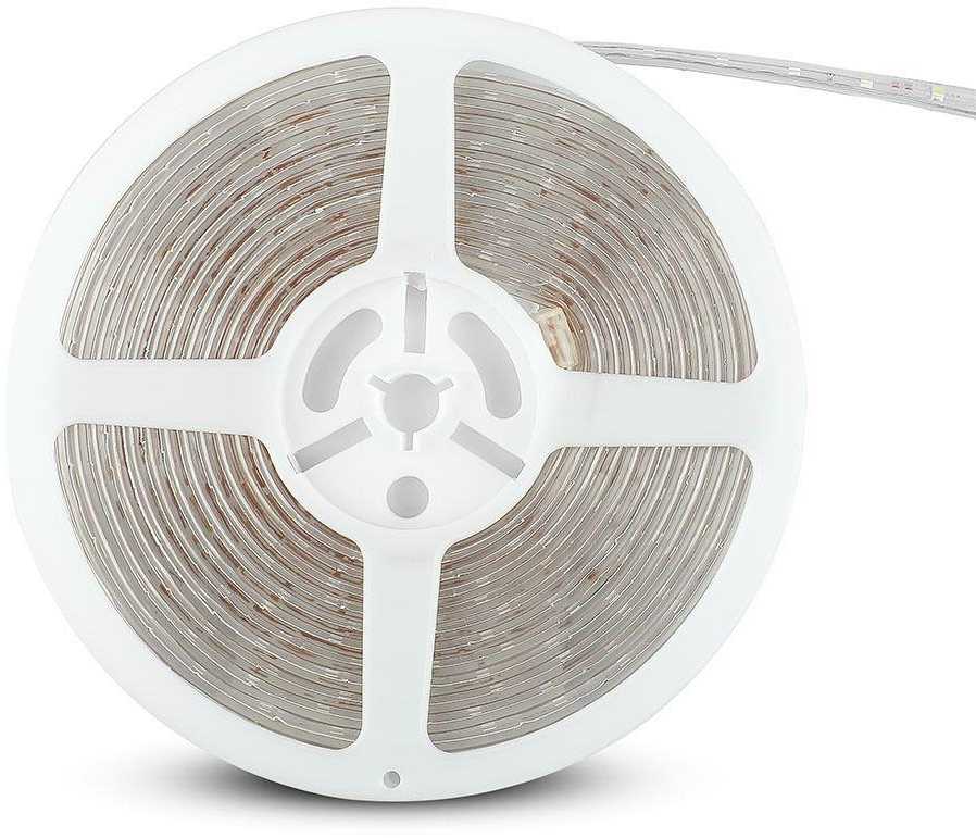 V-tac 5W/m LED juosta, 60LED/m, 12V, raudona sp., IP65, 5 metrų ritė