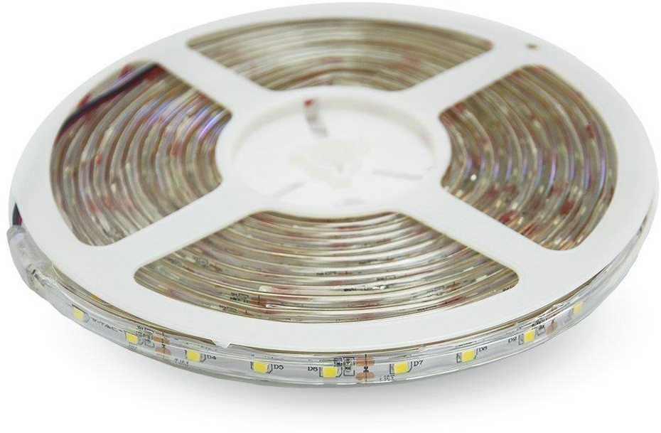 V-tac 5W/m LED juosta, 60LED/m, 12V, raudona sp., IP65, 5 metrų ritė