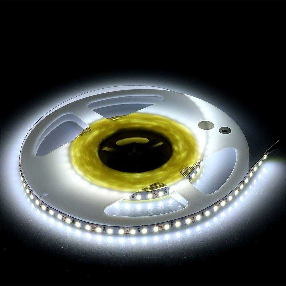 7,2W/m LED juosta, SMD 3528, 120LED/m, 6000K, IP20, 5m ritė