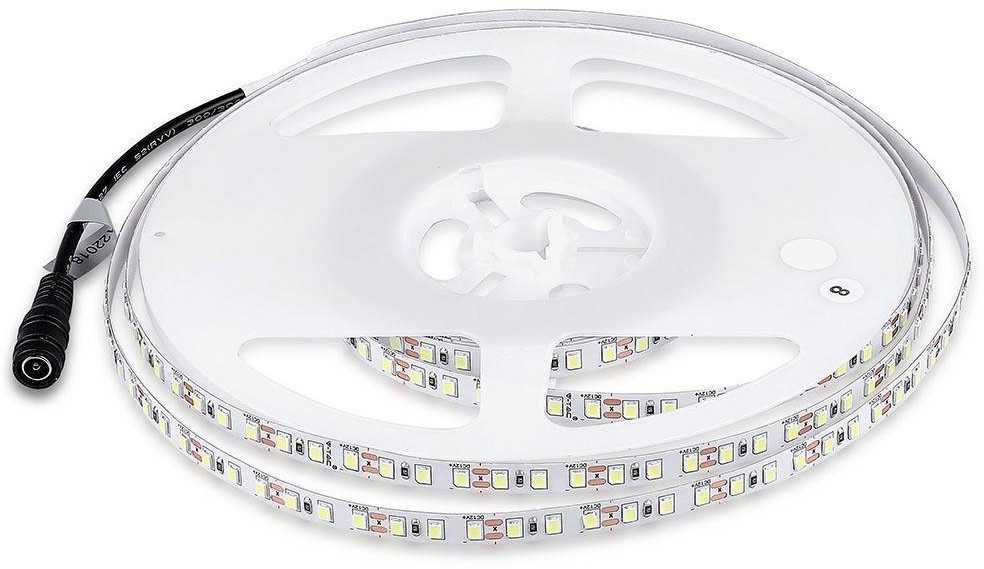 7,2W/m LED juosta, SMD 3528, 120LED/m, 6000K, IP20, 5m ritė