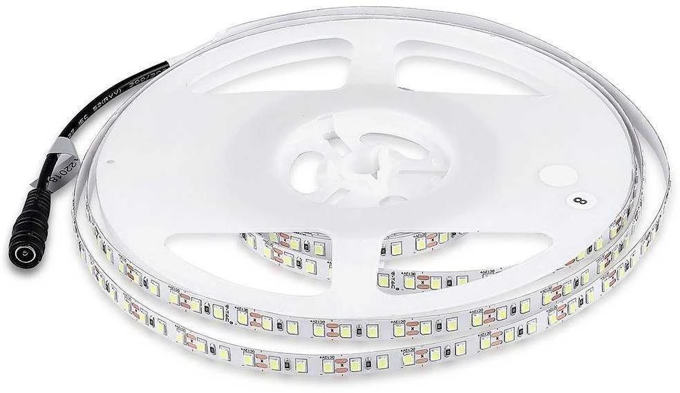 V-tac 8W/m LED juosta, 120LED/m, 3000K, 12V, 5m ritė