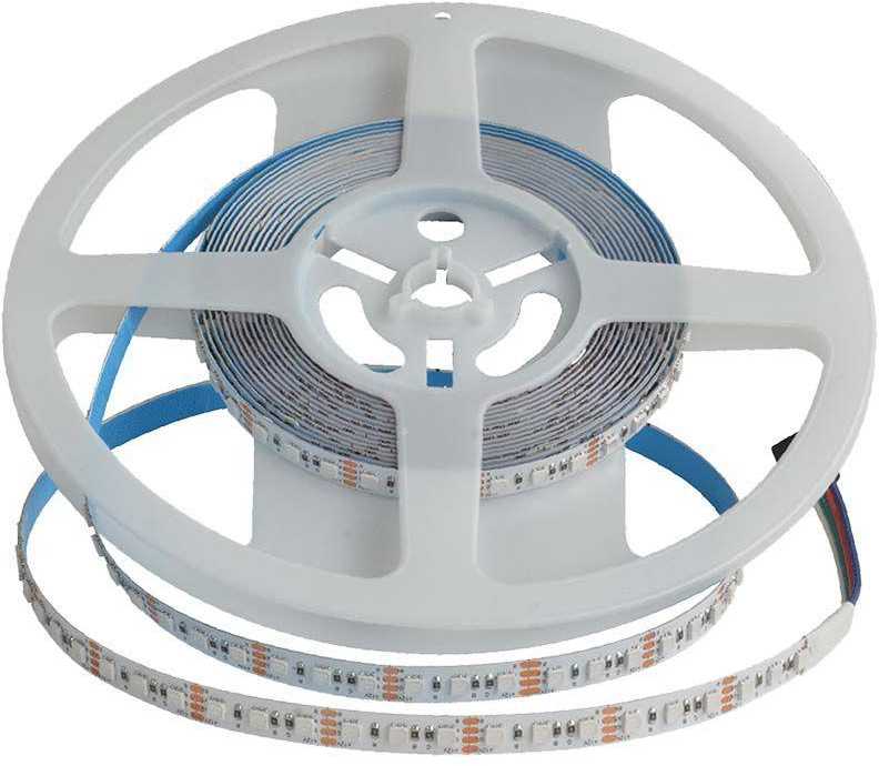 V-tac 12W/m LED juosta, 120LED/m, 24V, RGB, 5 metrų ritė