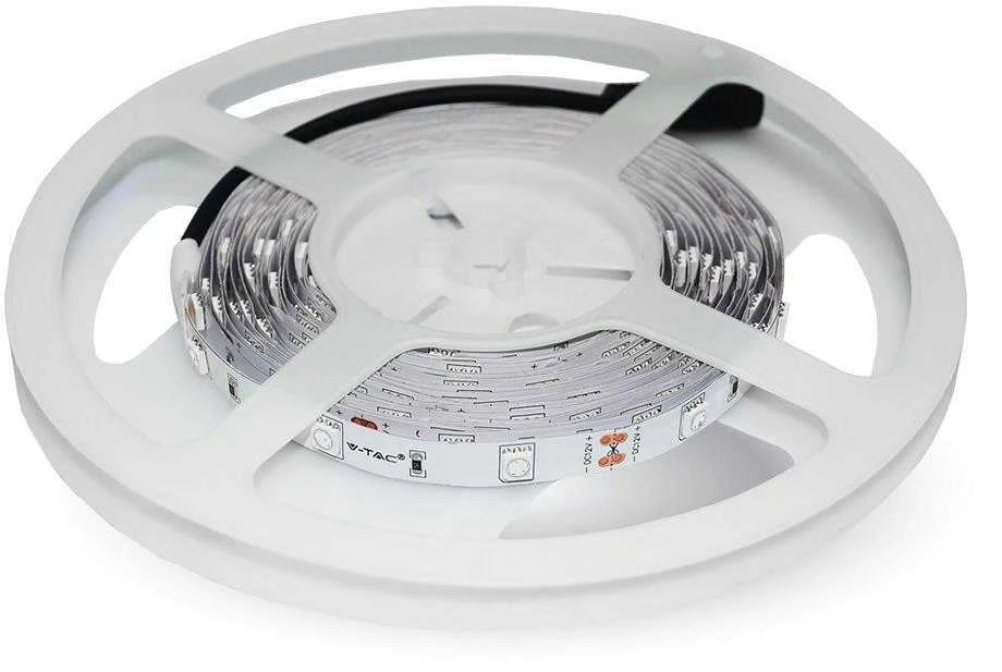 V-tac 6W/m LED juosta, 12V, 30LED/m, RGB, 5 metrų ritė