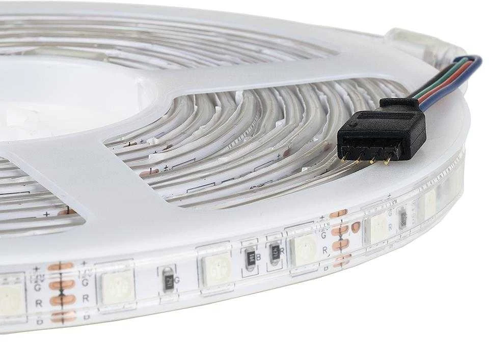 V-tac 7W/m LED juosta, 60 LED/m, 12V, RGB, IP65, 5m ritė