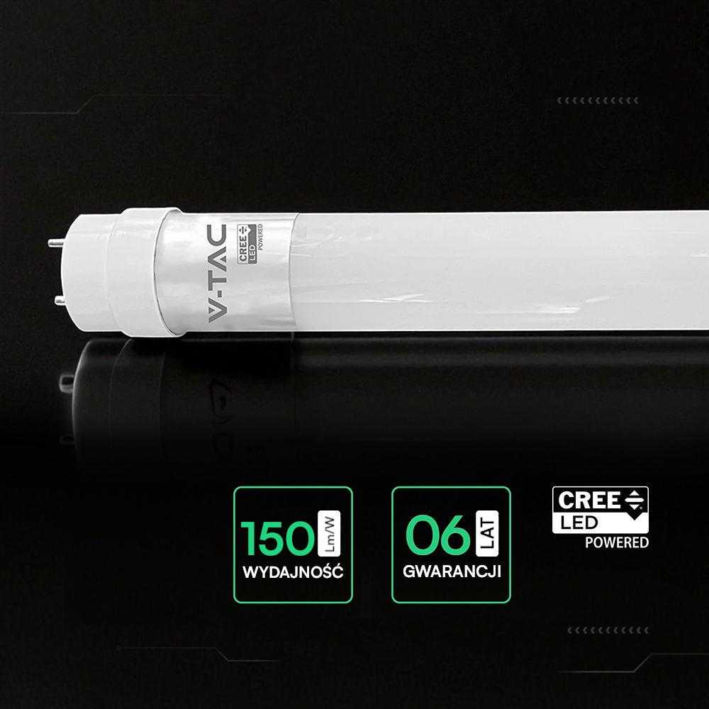 V-tac 7W LED T8 lempa, 60cm, G13, 4000K, CREE LED chip