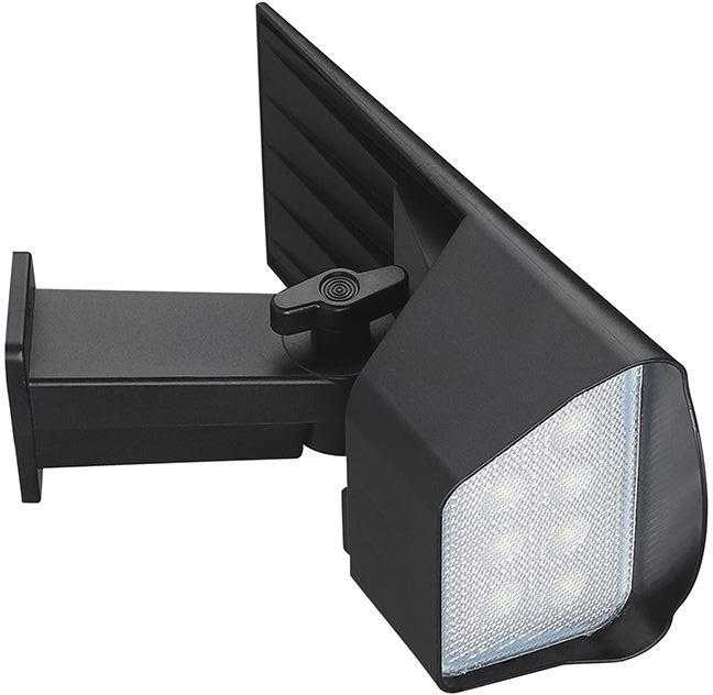 Sieninis šviestuvas V-tac 1,3W LED įsmeigiamas/sieninis lauko šviestuvas, juodas, 3000/4000/6400K, su saulės baterija