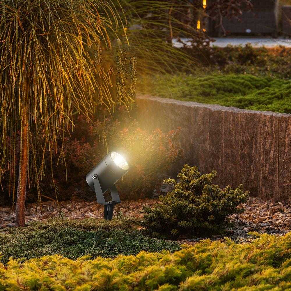 V-tac 10W LED įsmeigiamas lauko šviestuvas, juodas, 3000K