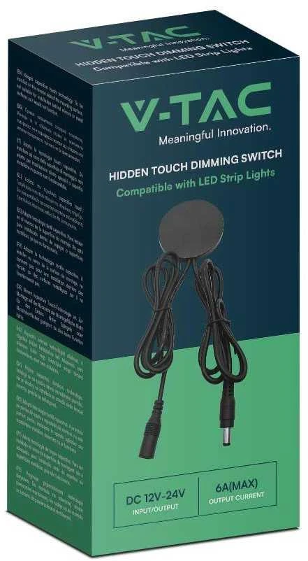 V-tac LED juostos sensorinis dimeris, 12-24V, juodas