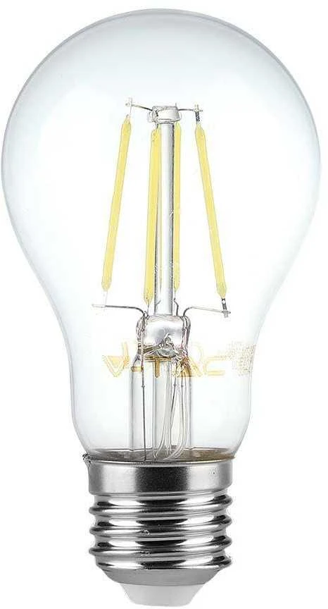 V-tac 6W LED filamentinė lemputė, E27, A60, 3000K