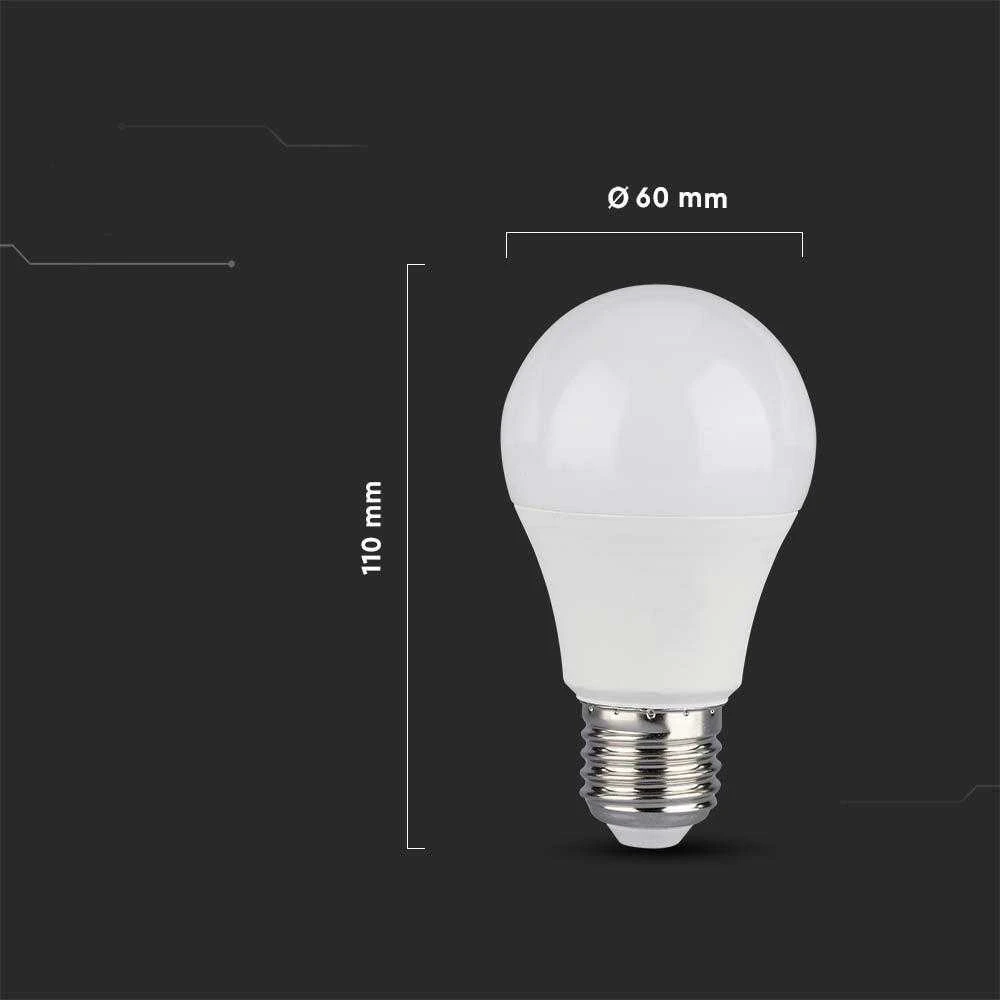 V-tac 10,5W LED lemputė, A60, E27, 3000K