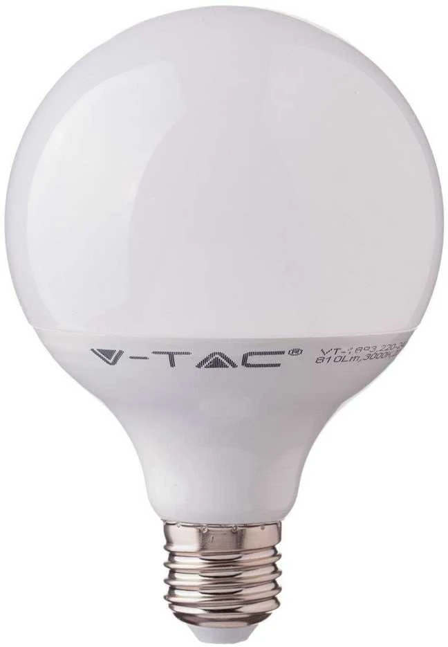 V-tac 10W LED lemputė, E27, G95, termoplastinė, balta, 6000K