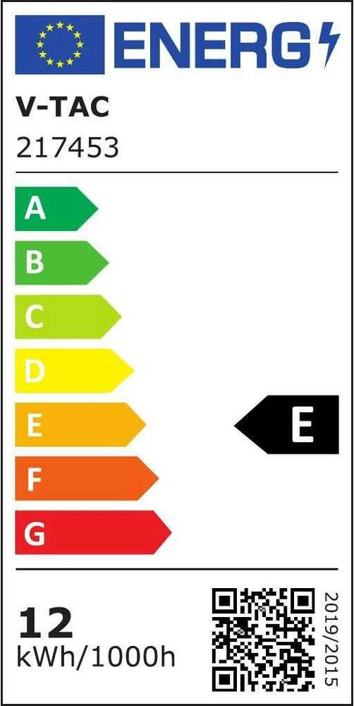 V-tac 12W LED filamentinė lemputė, G125, E27, skaidriu stiklu, 3000K