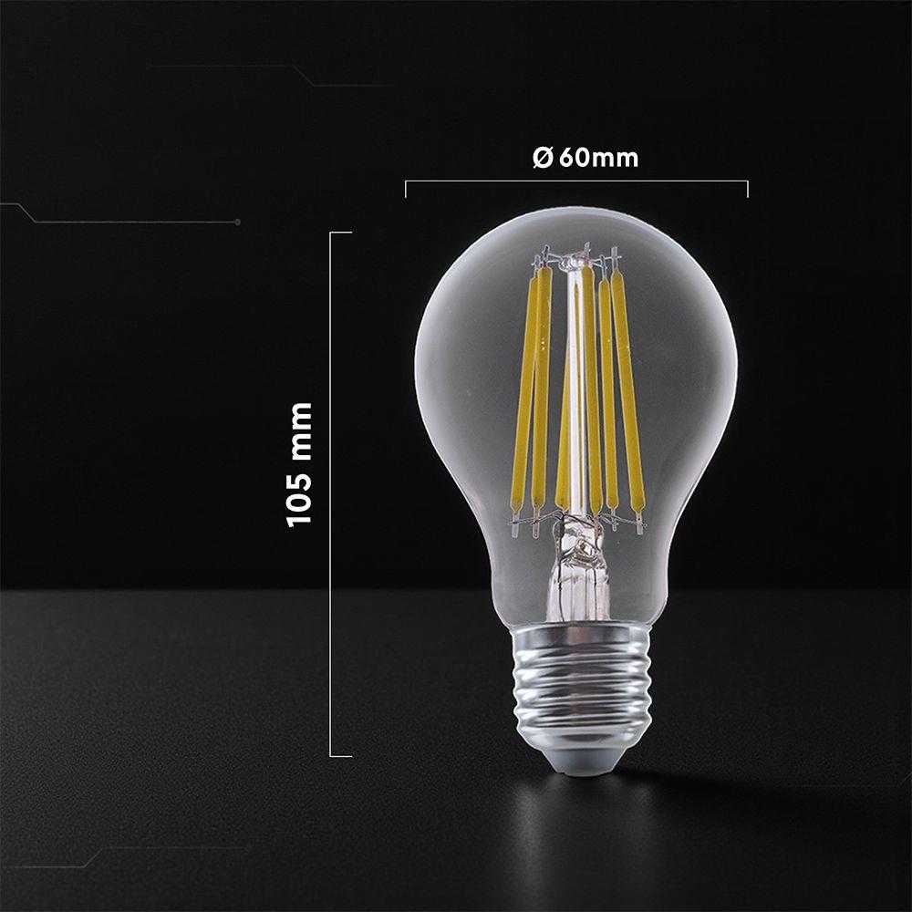 V-TAC LED lemputė 12W E27 A60 6500K 3 vnt.