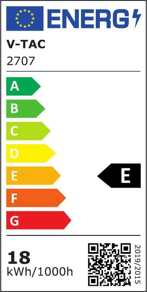 18W SMD LED lemputė V-TAC, E27, A80, 3000K (šiltai balta)