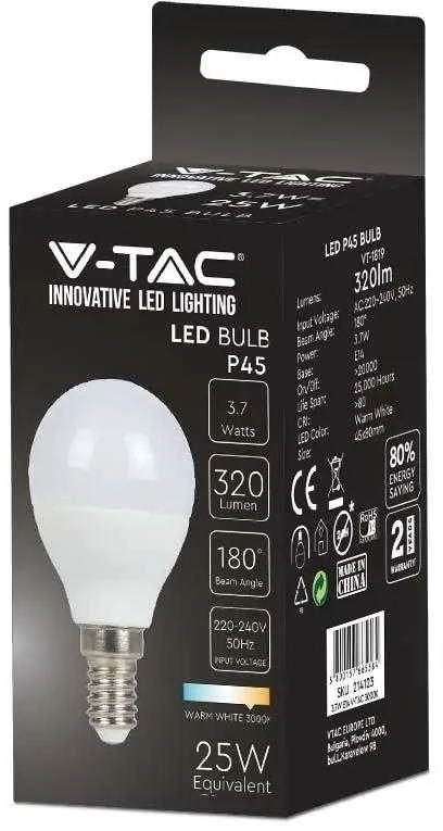 V-tac 3,7W LED lemputė E14, P45, 4000K