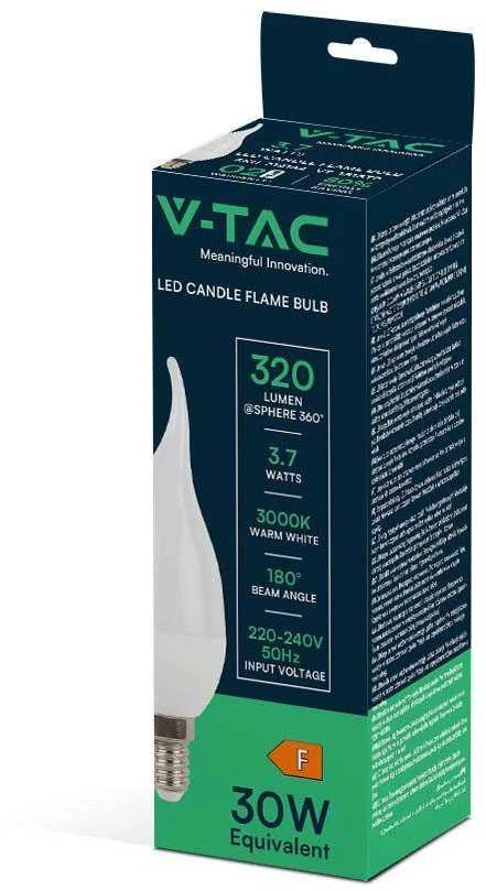 V-tac 3,7W LED lemputė, žvakės formos, E14, 3000K