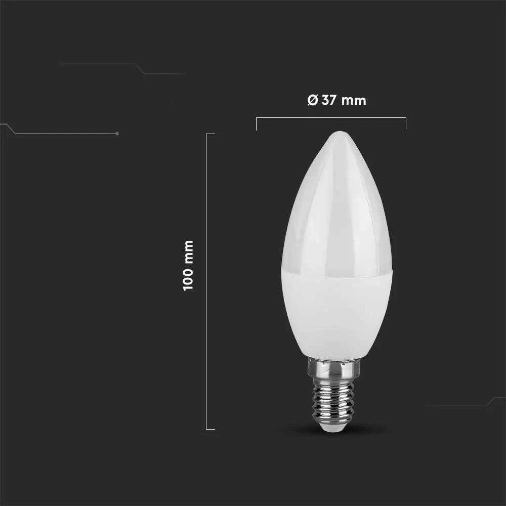 V-tac 3,7W LED lemputė E14, žvakės formos, 3000K