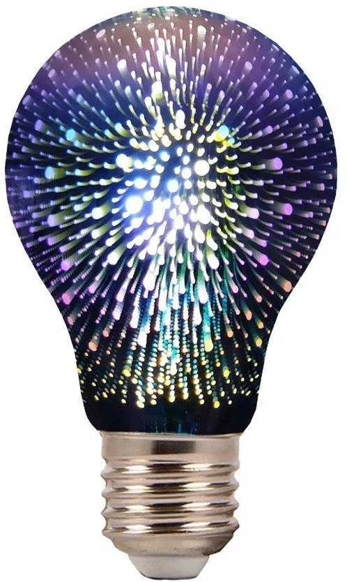 V-tac 3W LED 3D lemputė, A60, E27, 3000K