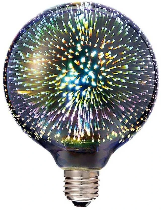 V-tac 4W LED 3D lemputė, G125, E27, 3000K