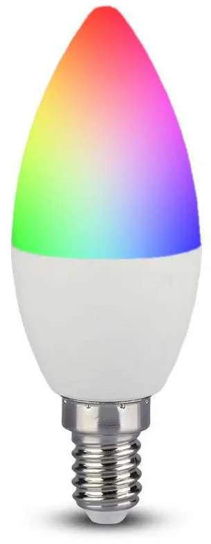 V-tac 4,8W LED lemputė, E14, 4000K/RGB, dimeriuojama
