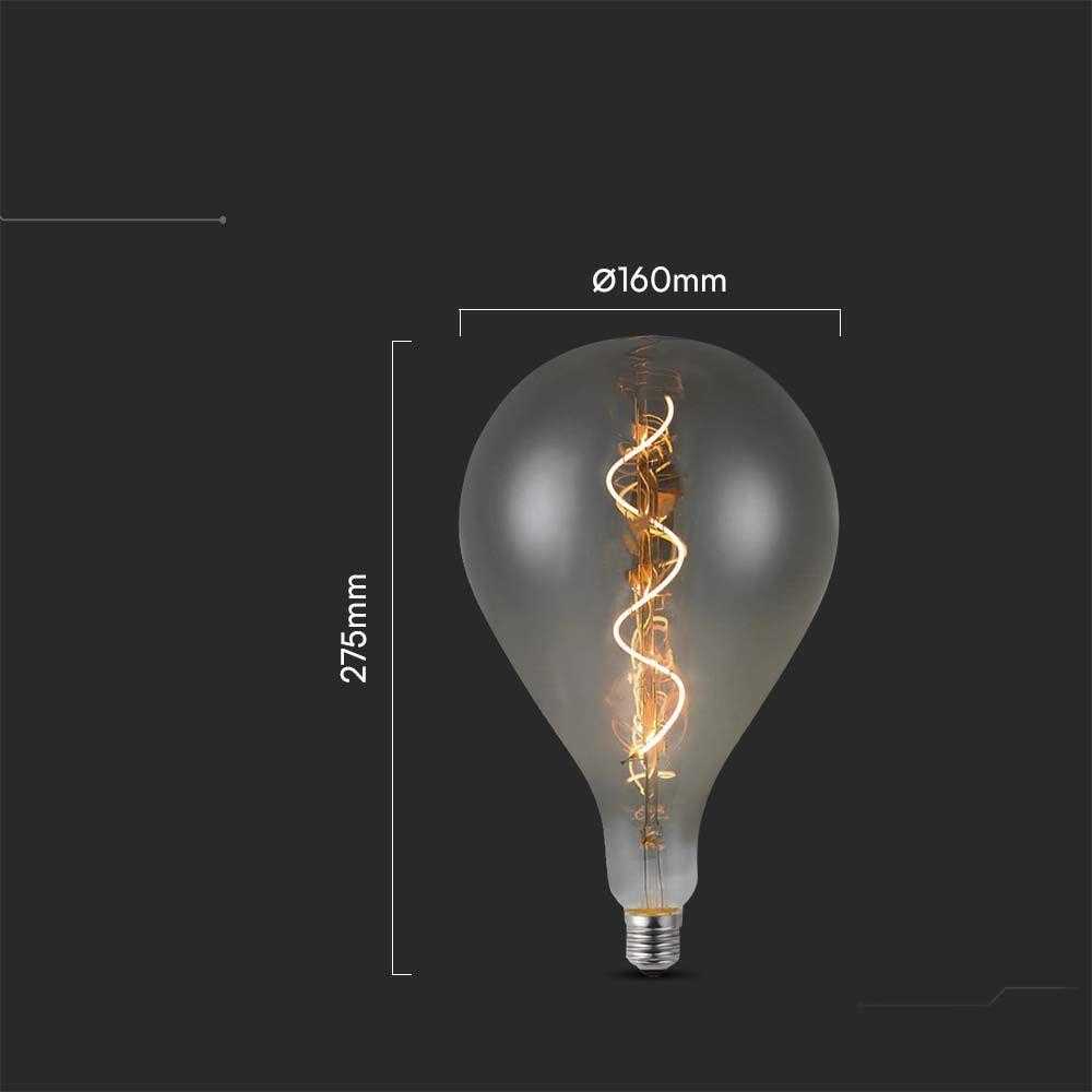 V-tac 4W LED filamentinė lemputė, E27, dūmų sp., 2700K