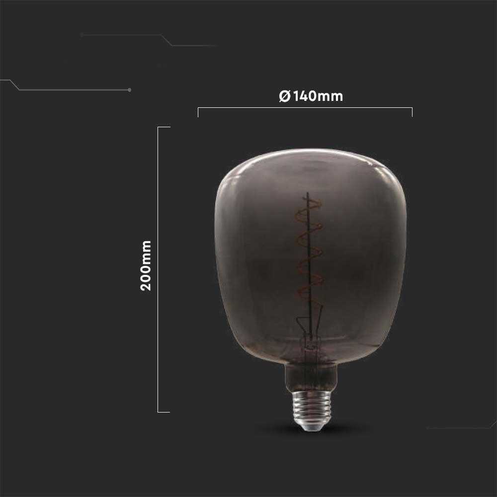 V-tac 4W LED filamentinė lemputė, E27, juoda