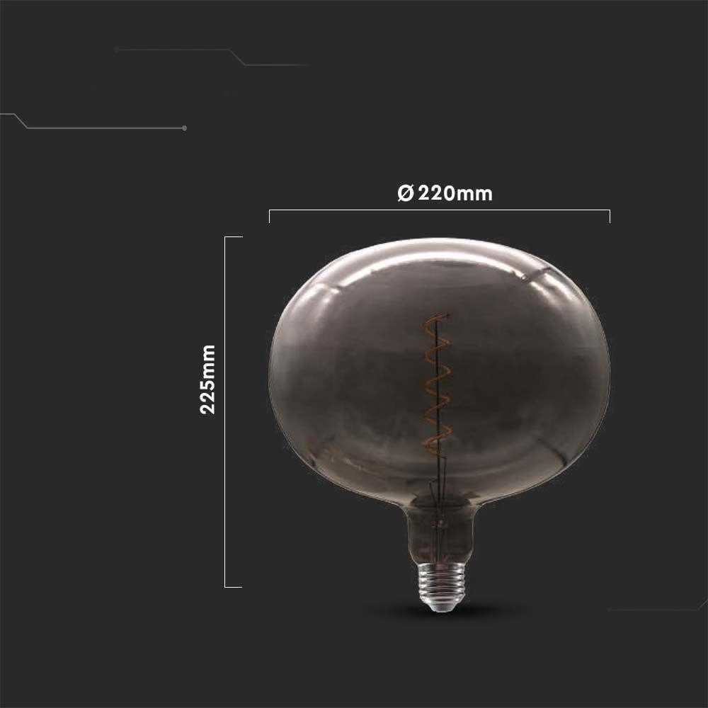 V-tac 4W LED filamentinė lemputė, E27, juoda
