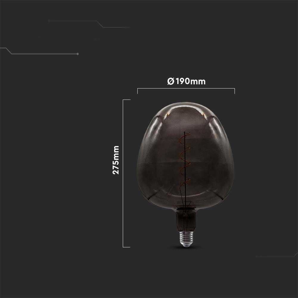 V-tac 4W LED filamentinė lemputė, E27, juoda
