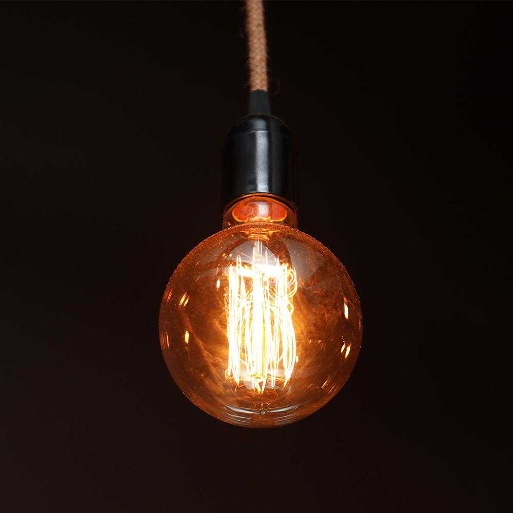 V-tac 4W LED filamentinė lemputė, G125, E27, gintaro sp., 1800K